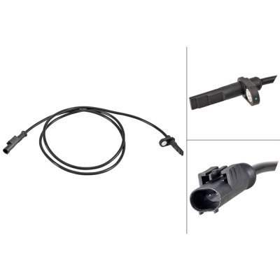ABS-sensor voorzijde, links of rechts voor IVeco Daily type 4 Open Laadbak/ Chassis 35c13, 35c13 /p, 35s13 D, 35s13, 35s13 /p