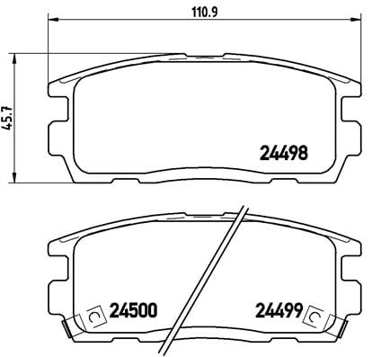 Remblokken achterzijde Brembo premium voor Chevrolet Captiva 2.4 4wd