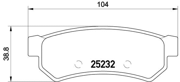 Remblokken achterzijde Brembo premium voor Chevrolet Lacetti 1.8
