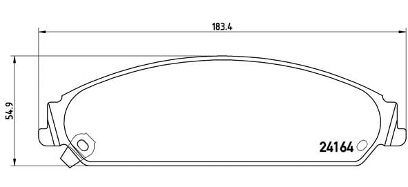 Remblokken voorzijde Brembo premium voor Lancia Thema 3.0 D