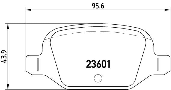 Remblokken achterzijde Brembo premium voor Fiat 500 1.3 D Multijet