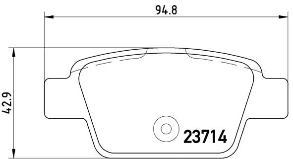 Remblokken achterzijde Brembo premium voor Fiat Multipla 1.6 16v Blupower 