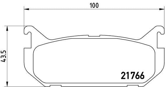 Remblokken achterzijde Brembo premium voor Mazda Mx-6 2.5