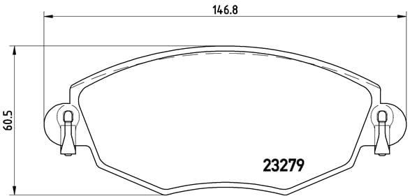 Remblokken voorzijde Brembo premium voor Jaguar X-type 2.2 D