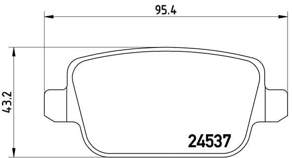 Remblokken achterzijde Brembo premium voor Ford Mondeo type 4 2.0 Tdci