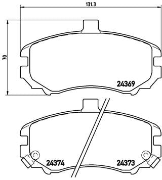 Remblokken voorzijde Brembo premium voor Hyundai Elantra 1.8