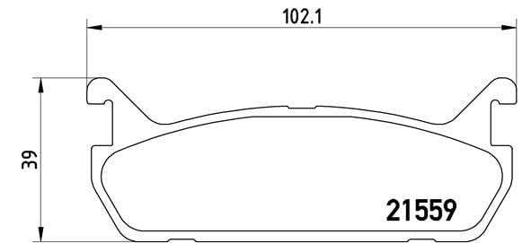 Remblokken achterzijde Brembo premium voor Mazda Mx-5 type 1 1.6