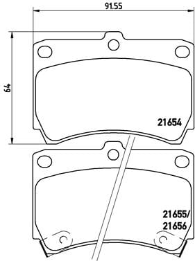 Remblokken voorzijde Brembo premium voor Mazda 323 S type 5 1.5 16v