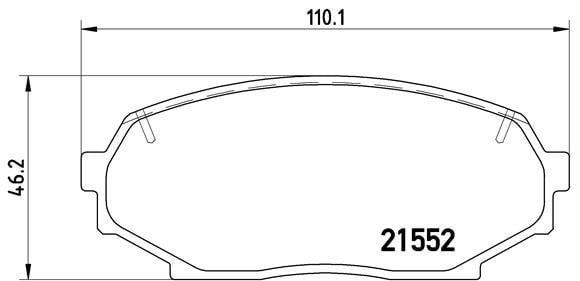 Remblokken voorzijde Brembo premium voor Mazda Mx-5 type 1 1.6