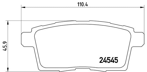 Remblokken achterzijde Brembo premium voor Mazda Cx-7 2.3 Mzr Disi Turbo Awd