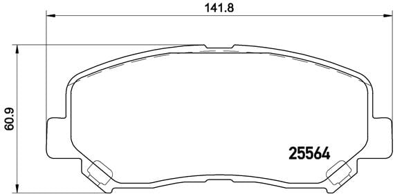 Remblokken voorzijde Brembo premium voor Mazda Cx-5 2.2 Skyativ-D AWD