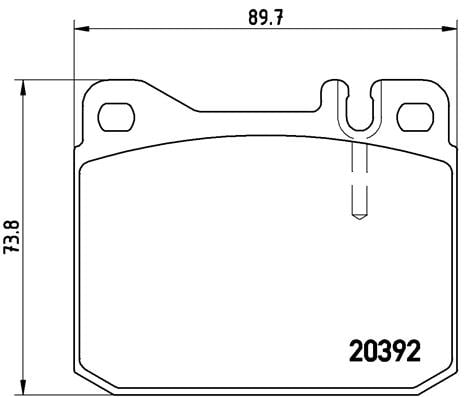 Remblokken voorzijde Brembo premium voor Mercedes-benz S-klasse (w116) 280 S (116.020)