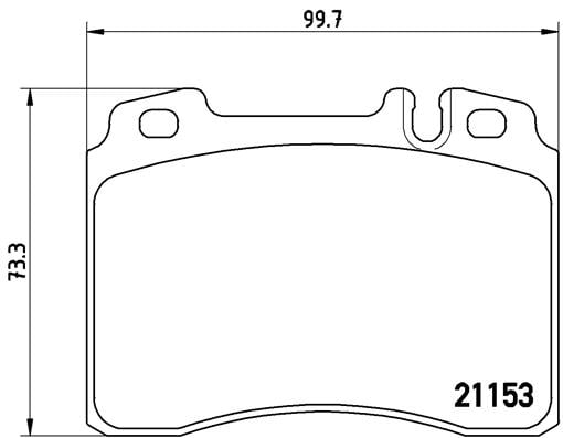 Remblokken voorzijde Brembo premium voor Mercedes-benz Sl (r129) 500 (129.068)