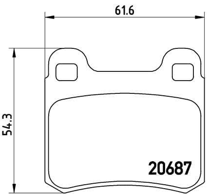 Remblokken achterzijde Brembo premium voor Mercedes-benz E-klasse (w124) E 200 D (124.120)