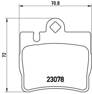Remblokken achterzijde Brembo premium voor Mercedes-benz S-klasse (w220) S 280 (220.063, 220.163)