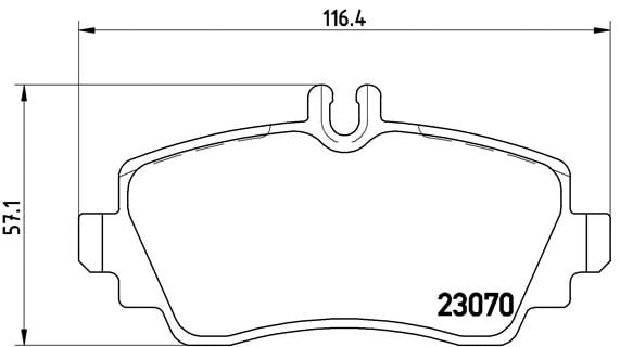 Remblokken voorzijde Brembo premium voor Mercedes-benz Vaneo (414) 1.9 (414.700)