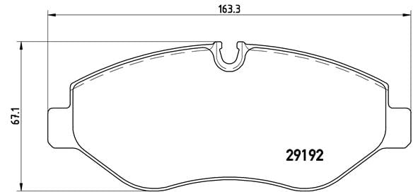 Remblokken voorzijde Brembo premium voor Mercedes-benz Sprinter 3,5-t Bestelwagen (906) 316 Cdi 4x4 (906.631, 906.633, 906.635, 906.637)