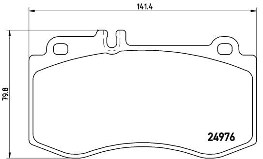 Remblokken voorzijde Brembo premium voor Mercedes-benz Cls (c218) Cls 350 D 4-matic (218.394)
