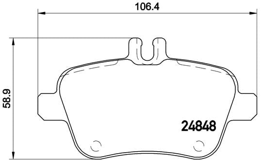 Remblokken achterzijde Brembo premium voor Mercedes-benz Slk (r172) 200 (172.448)