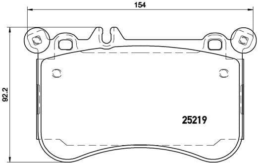 Remblokken voorzijde Brembo premium voor Mercedes-benz Slk (r172) 55 Amg (172.475)