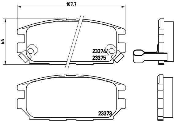 Remblokken achterzijde Brembo premium voor Mitsubishi Grandis 3.0 GLX 4WD