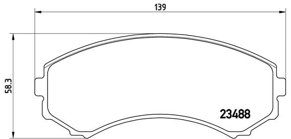 Remblokken voorzijde Brembo premium voor Mitsubishi Pajero Classic 3.8 Vierwielaandrijving