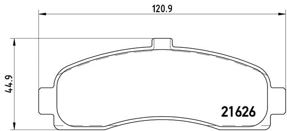 Remblokken voorzijde Brembo premium voor Nissan Micra type 2 1.0 I 16v