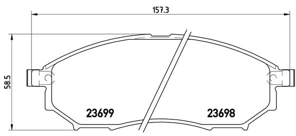 Remblokken voorzijde Brembo premium voor Nissan Murano type 1 3.5 4x4