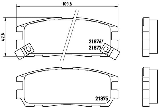 Remblokken achterzijde Brembo premium voor Opel Frontera A 2.3 Td 
