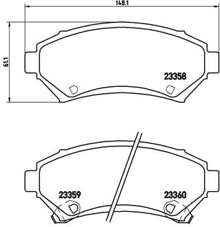 Remblokken voorzijde Brembo premium voor Pontiac Grand Prix type 6 Coupa 3.8 GT