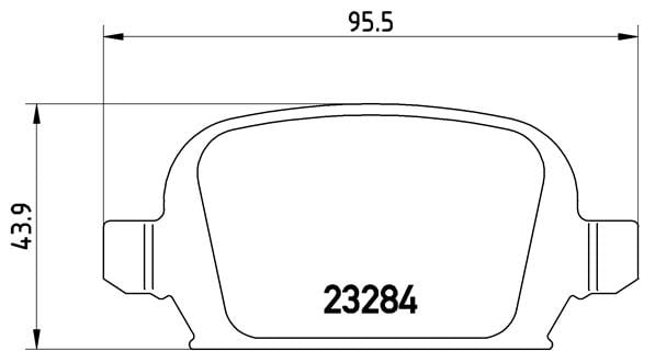 Remblokken achterzijde Brembo premium voor Opel Tigra Twintop 1.3 Cdti