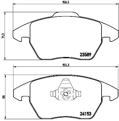 Remblokken voorzijde Brembo premium voor Peugeot 207 Sw 1.6 16v Rc