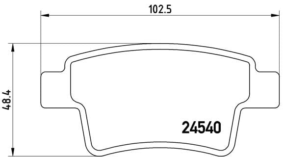 Remblokken achterzijde Brembo premium voor Citroen C4 Grand Picasso type 1 1.6 Hdi 110