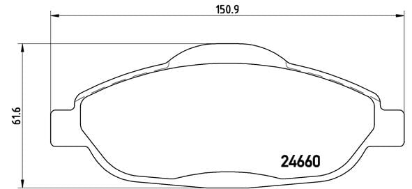 Remblokken voorzijde Brembo premium voor Peugeot 308 Cc 1.6 16v