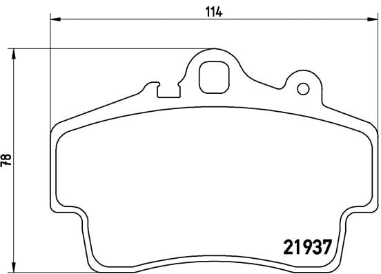 Remblokken voorzijde Brembo premium voor Porsche Boxster (986) 2.5