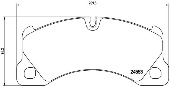 Remblokken voorzijde Brembo premium voor Porsche Panamera (970) 4.8 Turbo