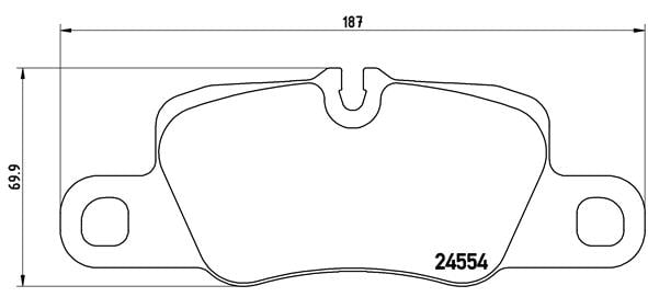 Remblokken achterzijde Brembo premium voor Porsche Panamera (971) 2.9 4s