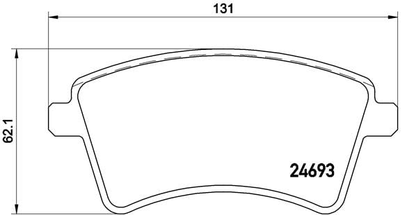 Remblokken voorzijde Brembo premium voor Mercedes-benz Citan Bestelwagen (415) 112 (415.603)