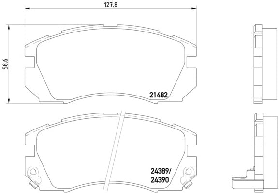 Remblokken voorzijde Brembo premium voor Subaru Legacy Outback 2.5 
