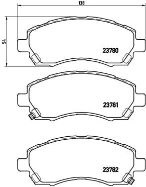 Remblokken voorzijde Brembo premium voor Subaru Legacy type 2 2.0 I 4wd
