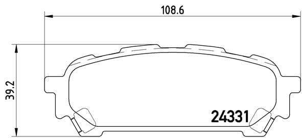 Remblokken achterzijde Brembo premium voor Subaru Impreza Sedan 2.5 Awd