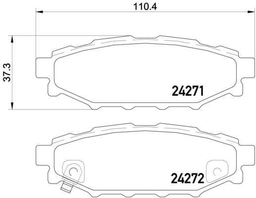 Remblokken achterzijde Brembo premium voor Subaru Forester 2.5