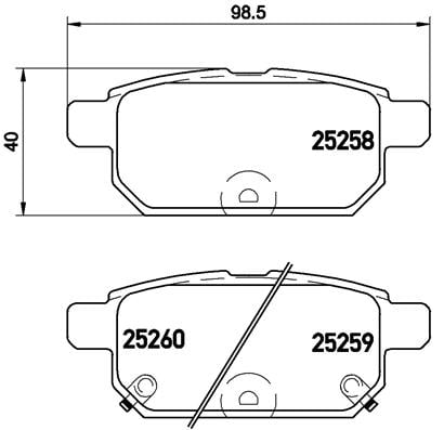Remblokken achterzijde Brembo premium voor Suzuki Swift type 5 1.2