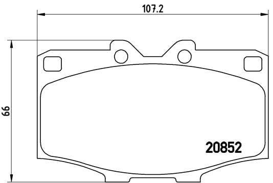 Remblokken voorzijde Brembo premium voor Toyota Land Cruiser 3.4 D 