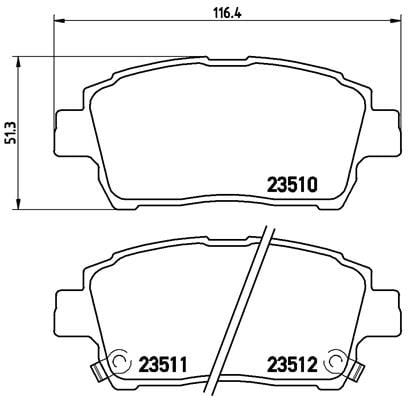 Remblokken voorzijde Brembo premium voor Toyota Corolla Stationwagen 1.4 D4-d 