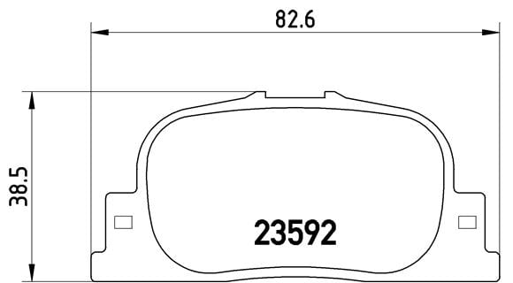 Remblokken achterzijde Brembo premium voor Toyota Camry Stationwagen 2.2