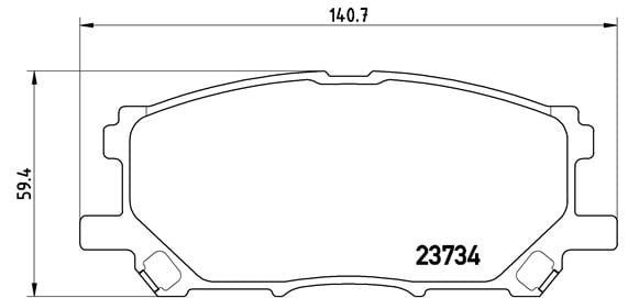 Remblokken voorzijde Brembo premium voor Lexus Rx 400h