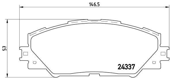 Remblokken voorzijde Brembo premium voor Toyota Rav 4 type 3 2.4 4wd 