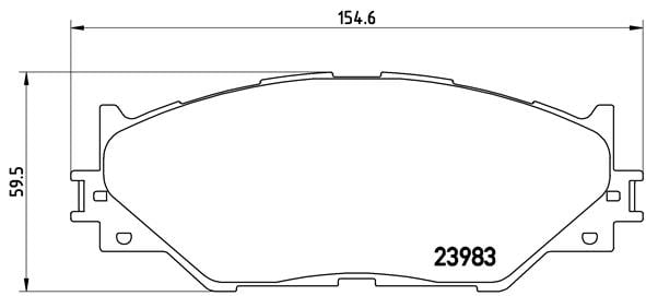 Remblokken voorzijde Brembo premium voor Lexus Is type 2 300 