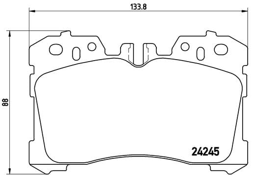 Remblokken voorzijde Brembo premium voor Lexus Ls 460 